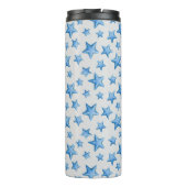 Blue Starfish Summer Beach Wasserküste Thermosbecher (Rückseite)
