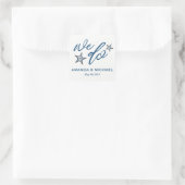 Blue Starfish We Do Blue Beach Wedding Stickers (Tasche)