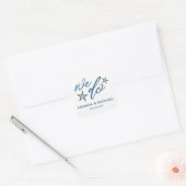Blue Starfish We Do Blue Beach Wedding Stickers (Umschlag)