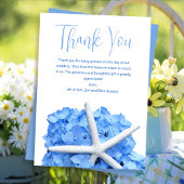 Blue Starfish Wedding danke Ihnen Message Cards Einladung