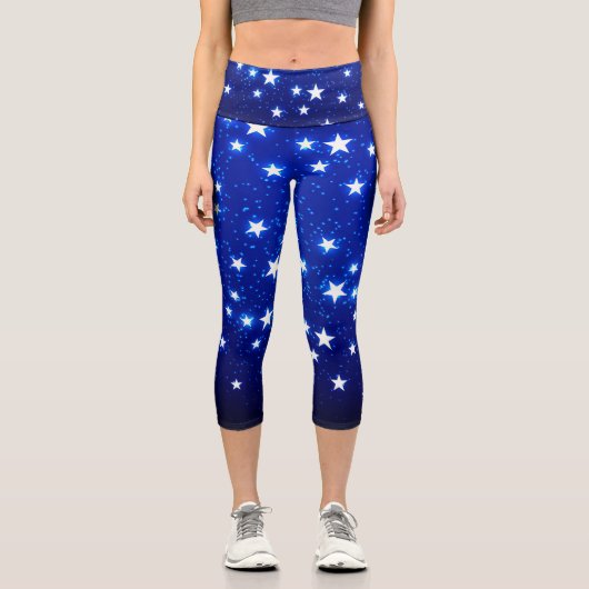 Blue Stargazer Capri Leggings (Vorderseite)