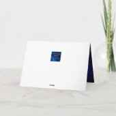 Blue Stargazer Feiertagskarte (Rückseite)