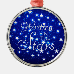Blue Stargazer Ornament Aus Metall