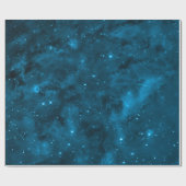 Blue Starlight Galaxy Geschenkpapier (Flach)