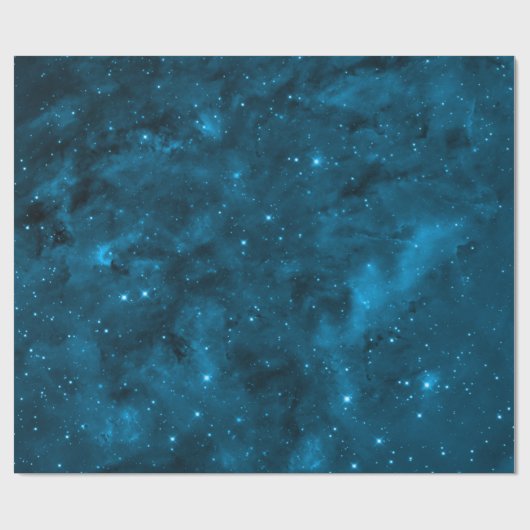 Blue Starlight Galaxy Geschenkpapier (Flach)