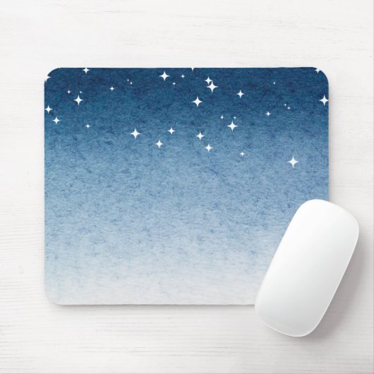 Blue Starry Gradient Mousepad (Mit Mouse)