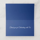 Blue Starry nächtliche Hochzeitssitze Platzkarte (Innenseite Aufgefaltet)