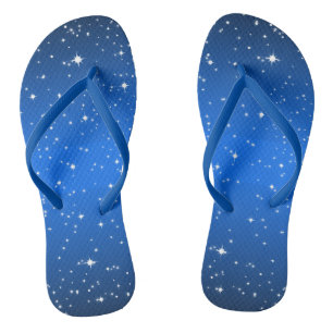 Blue Starry Night Badesandalen