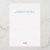 Blue Starry Night Before Wedding Probe Dinner Folieneinladung (Rückseite)