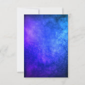 Blue Starry Night Formal Hochzeit Einladung (Rückseite)