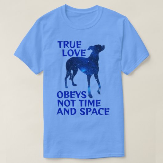 Blue Starry Night Sky Galaxy Greyhound T-Shirt (Design vorne)