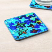 Blue Starry Night Sky. Jetzt kaufen Getränkeuntersetzer (Linke Seite)