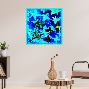 Blue Starry Night Sky. Jetzt kaufen Poster