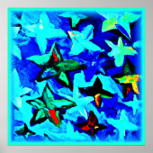 Blue Starry Night Sky. Jetzt kaufen Poster (Vorne)