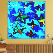 Blue Starry Night Sky. Jetzt kaufen Poster Leinwanddruck (Insitu (Wohnzimmer))