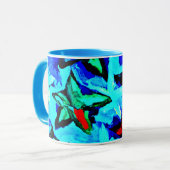 Blue Starry Night Sky. Jetzt kaufen Tasse (Vorderseite Links)