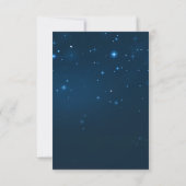 Blue Starry Night Sky Wedding RSVP Response Card Karte (Rückseite)