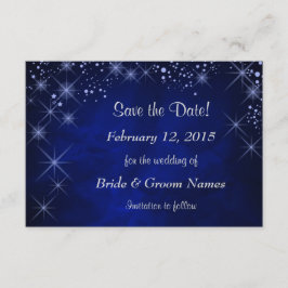 Blue Starry Night Wedding Save the Date