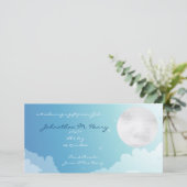 Blue Starry Sky New Baby Announcement Foto Cards Ankündigung (Stehend Vorderseite)