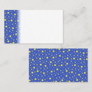 Blue Starry Sky Yellow Stars Hübsch Starlight Platzkarte