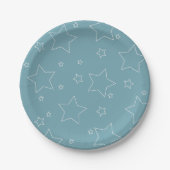 Blue Stars 4. Juli PartyPaper Plate Pappteller (Vorderseite)