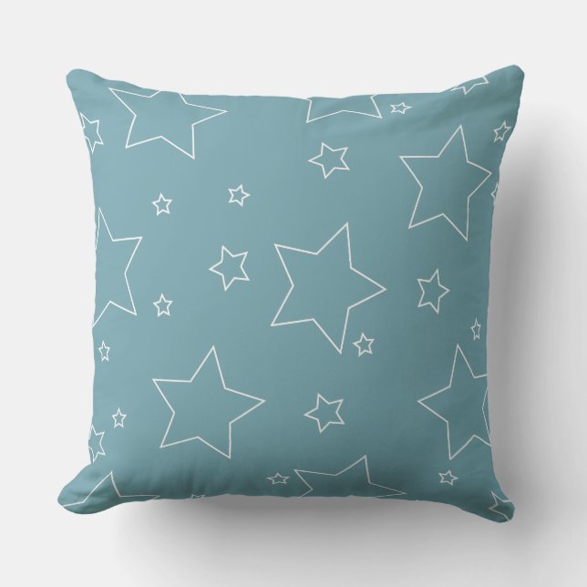 Blue Stars 4. Juli Pillow Kissen (Vorderseite)