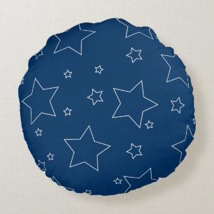 Blue Stars 4. Juli Runde Pillow Rundes Kissen