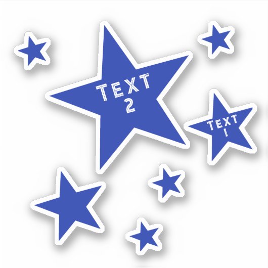 Blue Stars Aufkleber (Vorderseite)