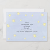 Blue Stars Baby Boy Geburtsankündigung Ankündigung (Rückseite)
