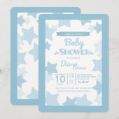 Blue Stars Baby Dusche Einladung (Vorne/Hinten)