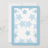 Blue Stars Baby Dusche Einladung (Rückseite)