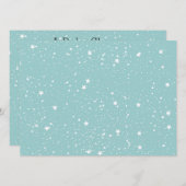 Blue Stars Babydusche Einladung (Vorne/Hinten)