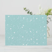 Blue Stars Babydusche Einladung (Stehend Vorderseite)