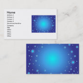 Blue Stars Business Card Visitenkarte (Vorne/Hinten)