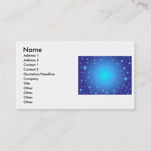 Blue Stars Business Card Visitenkarte (Vorderseite)