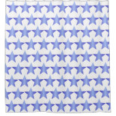 Blue Stars Design Duschvorhang (Vorderseite)