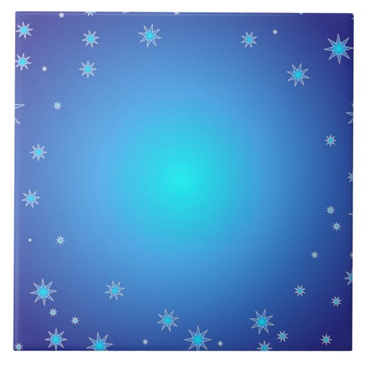 Blue Stars Fliese (Vorderseite)