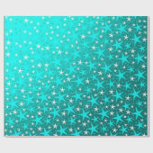 blue stars geschenkpapier (Flach)