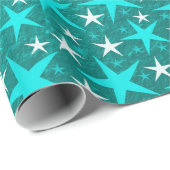 blue stars geschenkpapier (Rolleneckpunkt)