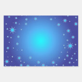 Blue Stars Geschenkpapier Set (Vorderseite)