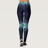 Blue Stars Individuelle Name Leggings (Rückseite)