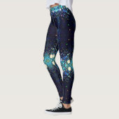 Blue Stars Individuelle Name Leggings (Links)
