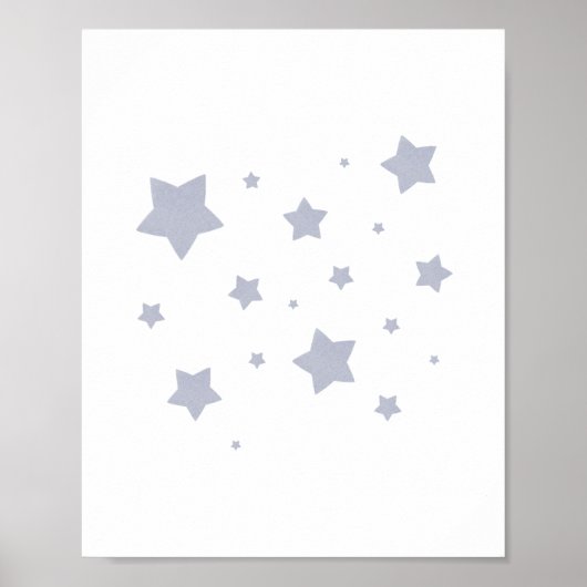 Blue Stars Kinderzimmer Poster (Vorne)