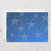 Blue Stars Military geht weg Party Einladung (Rückseite)