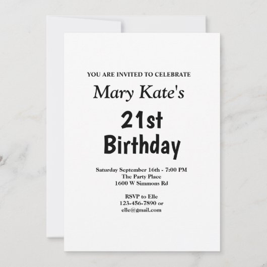 Blue Stars mit Message Birthday Party Einladung (Rückseite)