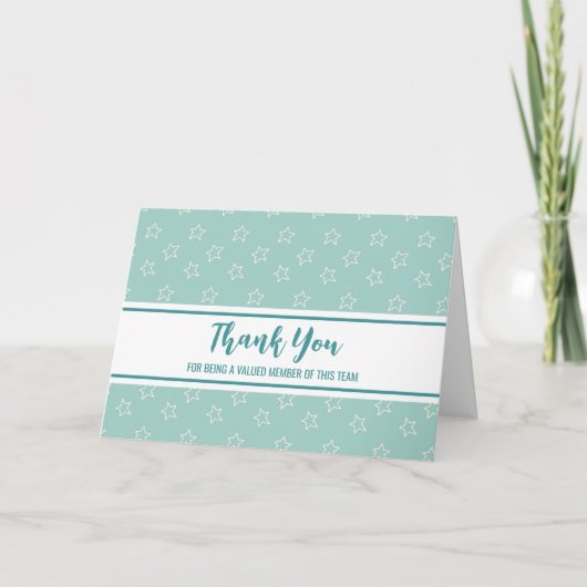 Blue Stars Mitarbeiteraufwertungskarte Dankeskarte (Vorderseite)