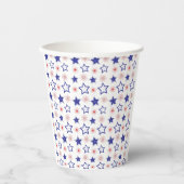 Blue Stars Paper Cups Pappbecher (Vorderseite)