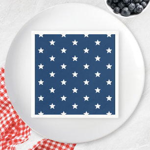 Blue Stars Patriotic 4. Juli Summer Party Serviette