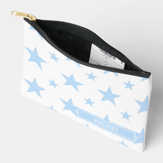 Blue Stars Pattern Constellation Cosmetic & Pencil Zubehörtasche (Offen)