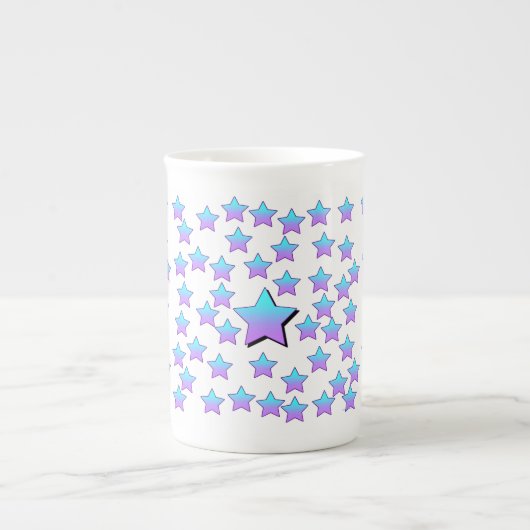 Blue Stars Porzellantasse (Vorderseite)